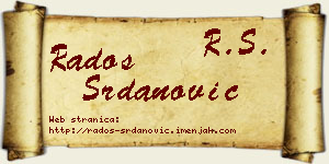 Radoš Srdanović vizit kartica
